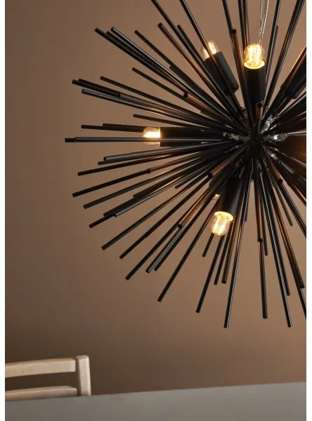 Lustră pe cablu SOLEIL 9xE14/20W/230V neagră Markslöjd 108048