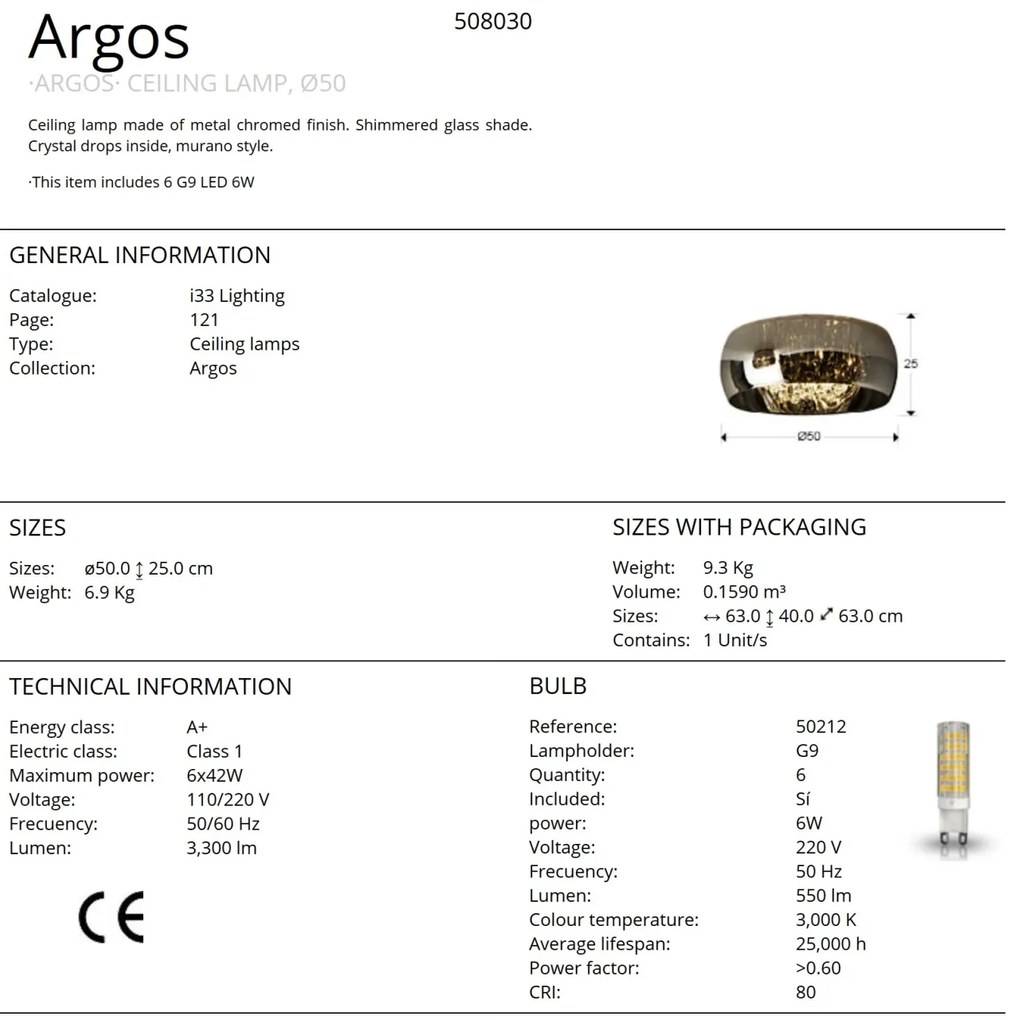 Lustra aplicata moderna design elegant 50cm ARGOS SV-508030