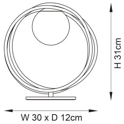 Endon 92491 - Lampă de masă EMILIO, 1xG9/3W/230V, aurie/albă