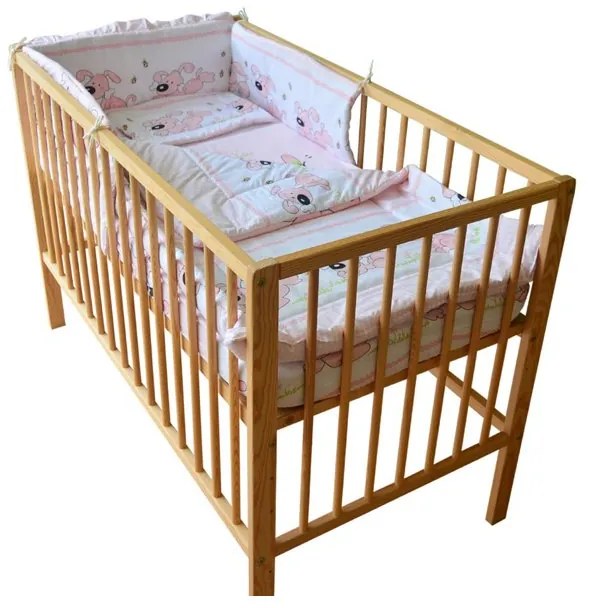 Lenjerie MyKids Catelus Roz 4 + 1 Piese 120x60