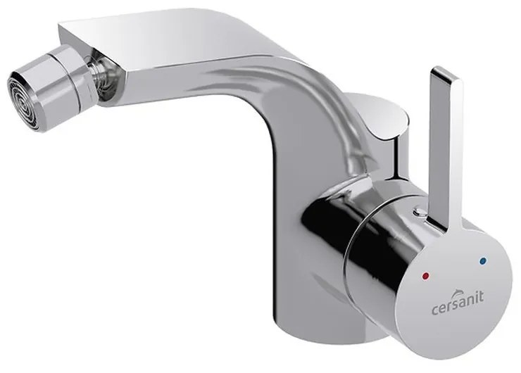 Baterie bideu cu ventil inclus Cersanit Luvio, crom lucios