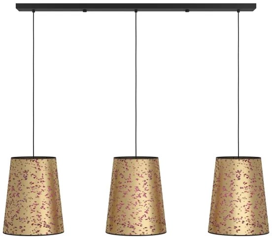 Lustră pe cablu Eglo 390293 CASTUERA 3xE27/25W/230V auriu/roz