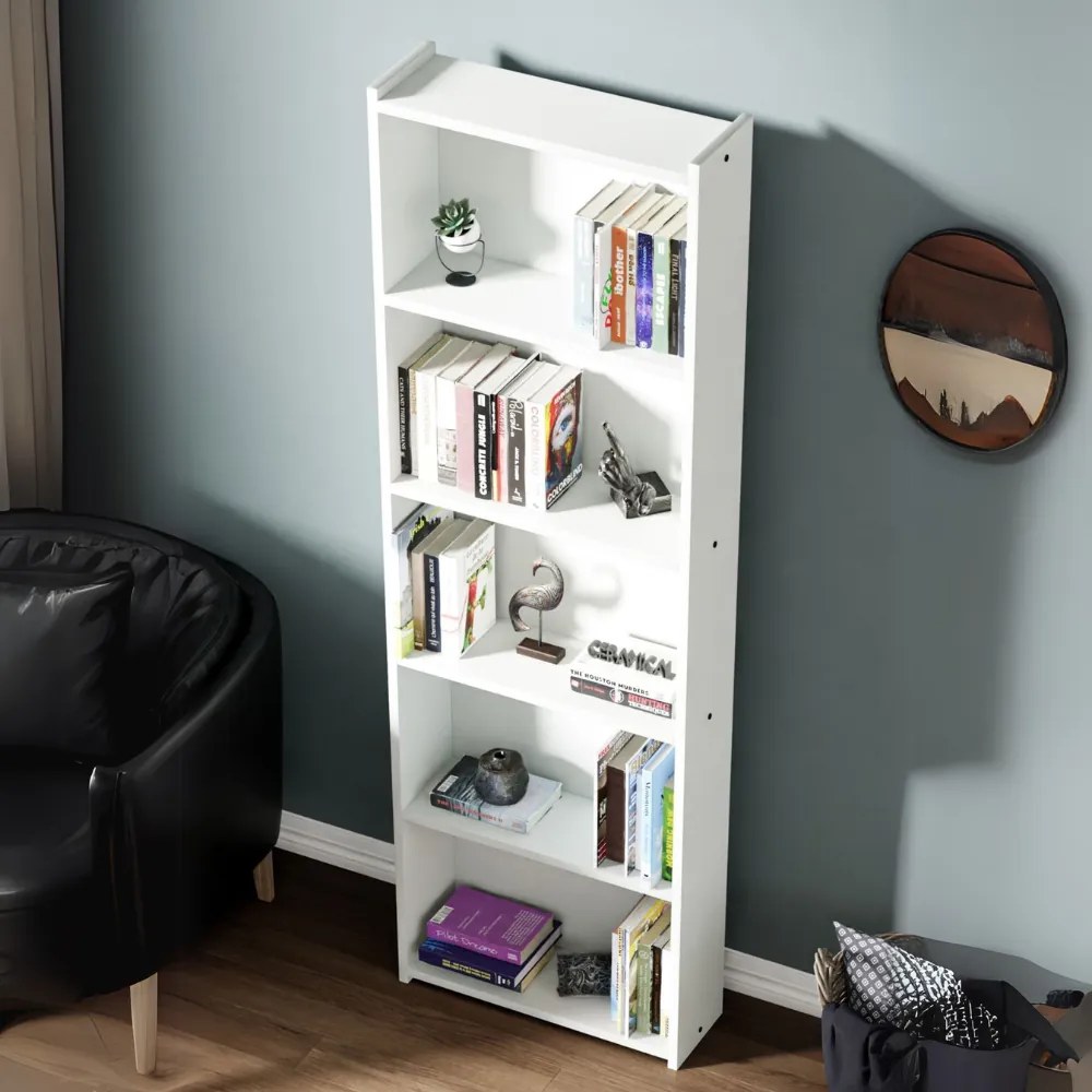 Biblioteca Smart Home, 5 rafturi, 60 x 180 x 20 cm