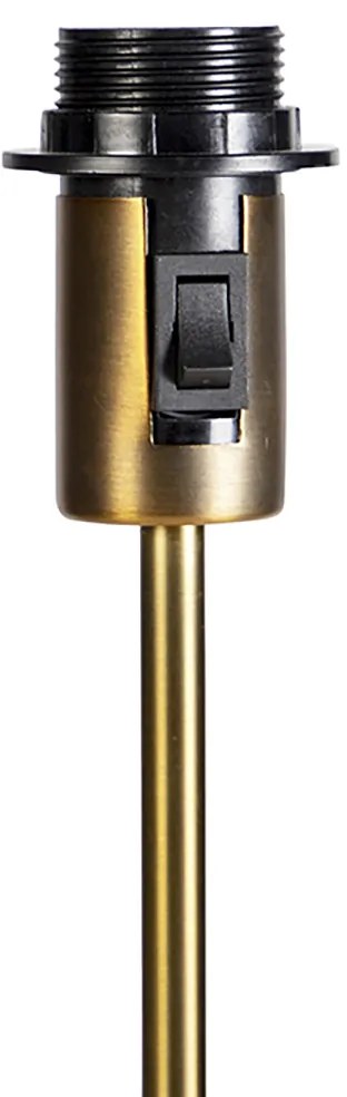 Lampă de podea reglabilă bronz cu abajur alb 50 cm - Parte