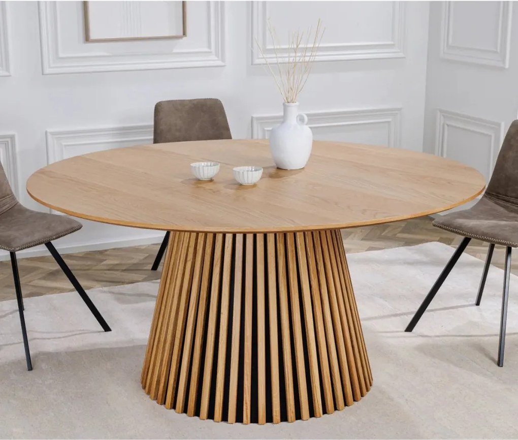Masa rotunda Valhalla Wood 140cm, stejar