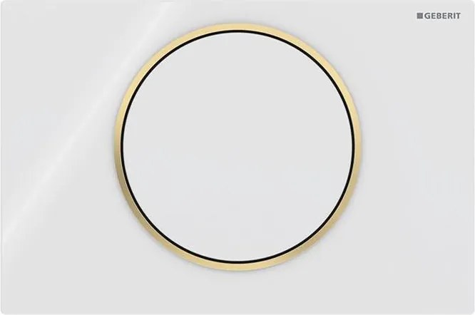 Geberit Placă de acționare Sigma10 24,6x16,4 cm alb/auriu - 115.758.KK.5