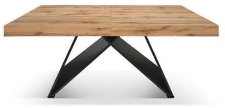 Masa Carole extensibila, picior Mdf - RUSTIC - 180 cm / 90 cm / 77 cm