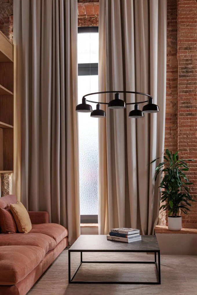 Lustra suspendata design modern TATAWIN S negru