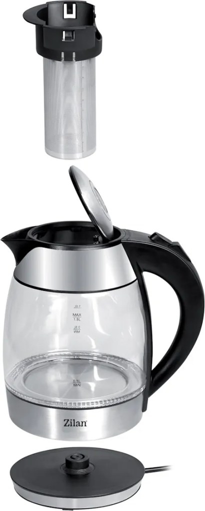 Fierbator de apa Zilan ZLN8948 cu filtru pentru ceai, capacitate 1.8 litrii, putere 2200W