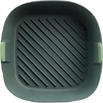 Cos pentru friteuza cu aer cald Lekue 1009495, 25x25 cm, -20°C / +220°C, Silicon, Fara BPA, Gri
