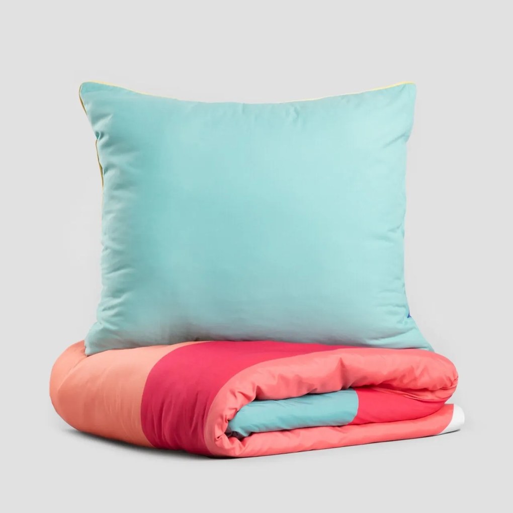 Lenjerie de pat King Size, Color Fiesta, Homla, 3 piese, 200x220 cm, microfibra din poliester, multicolor