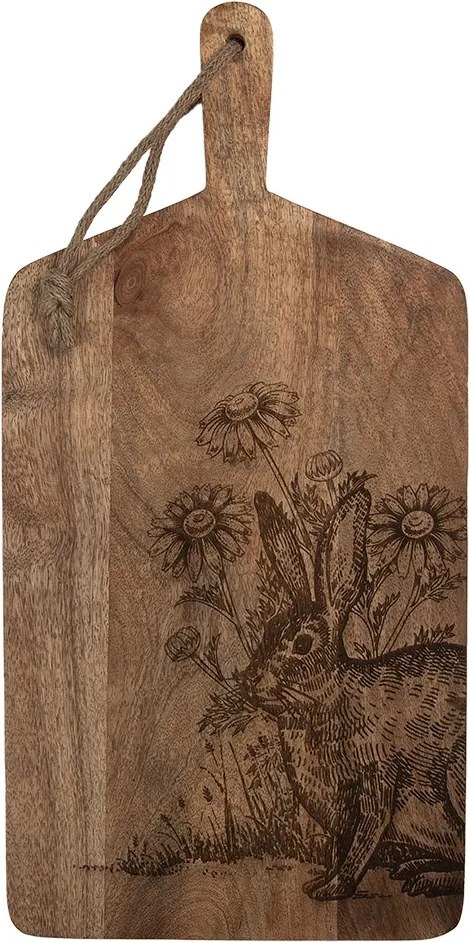 Tocator din lemn, 50x25x2 cm, Rabbit