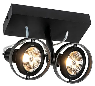 Spotlight modern negru cu 2 lumini - Master 70