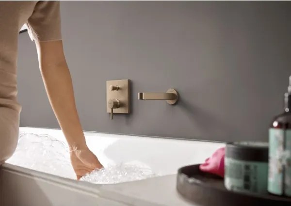 Baterie cada/dus incastrata, Hansgrohe Finoris, bronz periat, 76415140