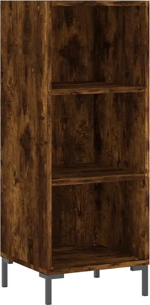 vidaXL Servantă, stejar fumuriu, 34,5x32,5x90 cm, lemn prelucrat