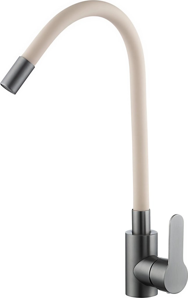 Baterie bucătărie cu pipă flexibilă - 260 oțel inoxidabil Grafit P14A