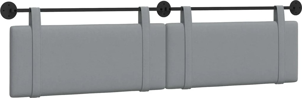 vidaXL Cap de pat suspendat Gri deschis 210 x 55 x 5 cm țesătură