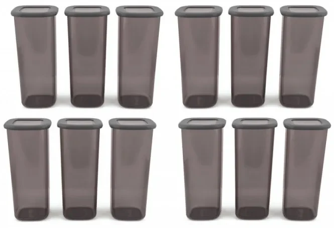 Set de Cutii pentru Depozitare, 12 Piese, Culoare Alb, 964FRM1176