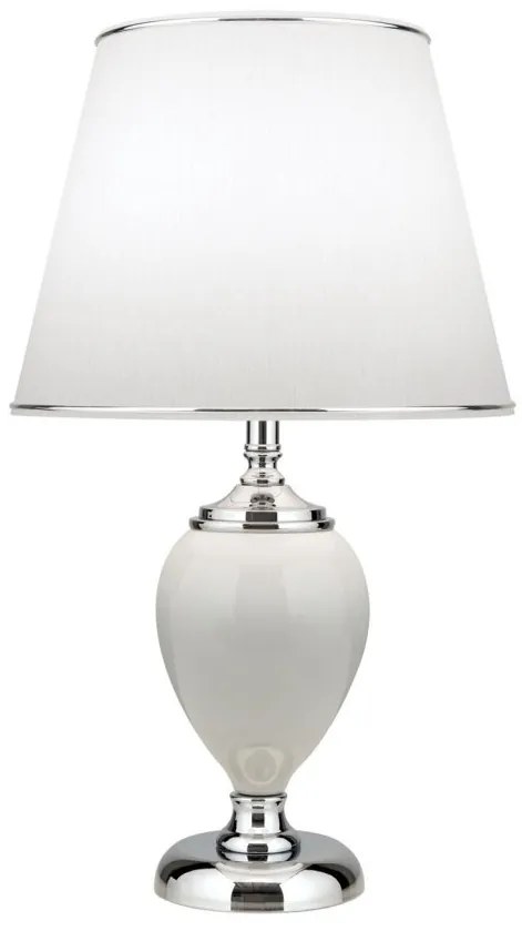 Veioza/Lampa de masa design elegant OVUM alb/crom