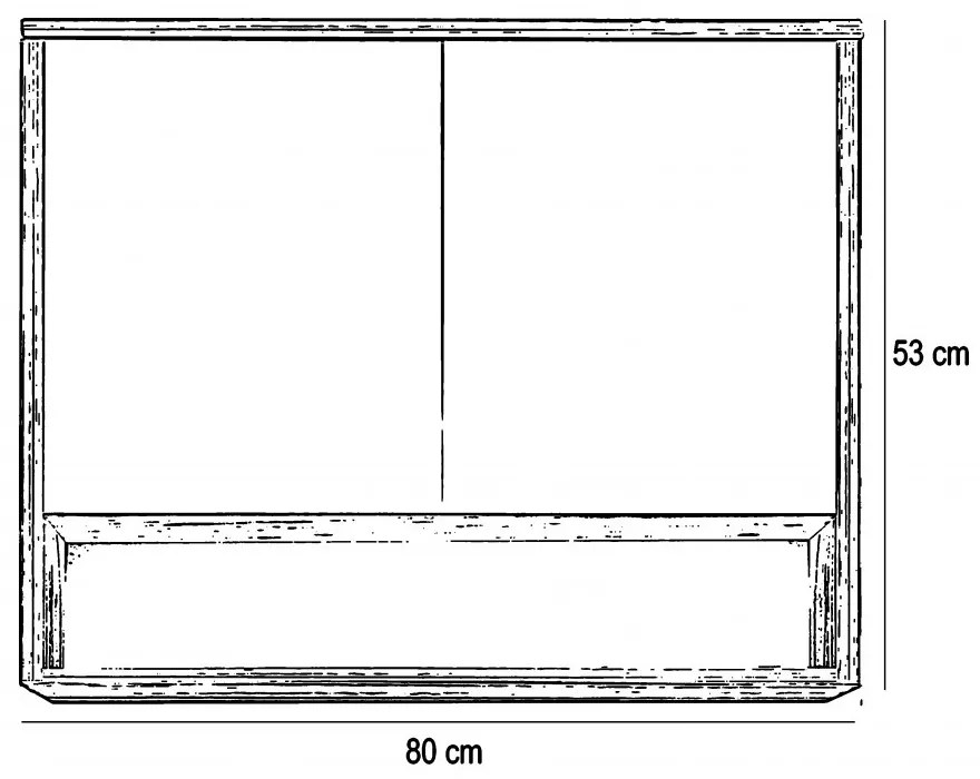 Mobilier complet de baie Porto 80 în culoarea stejarului Sonoma