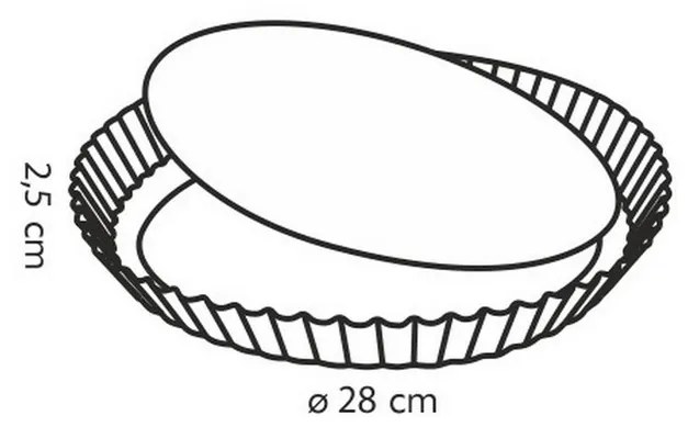 Tescoma DELÍCIA forma cu margina ondulata si cu fund detasabil cu diametrul 28cm,