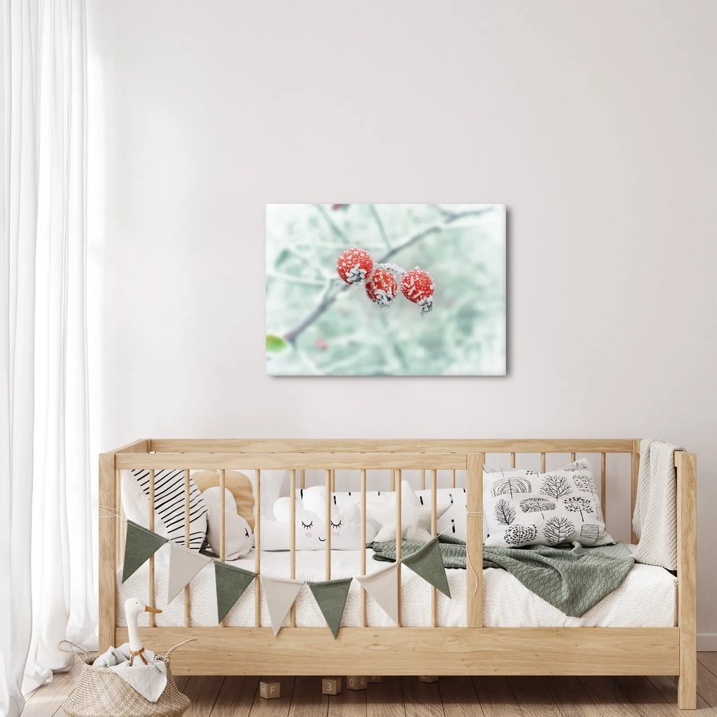 Tablou cu măcieșe înghețate (70x50 cm)