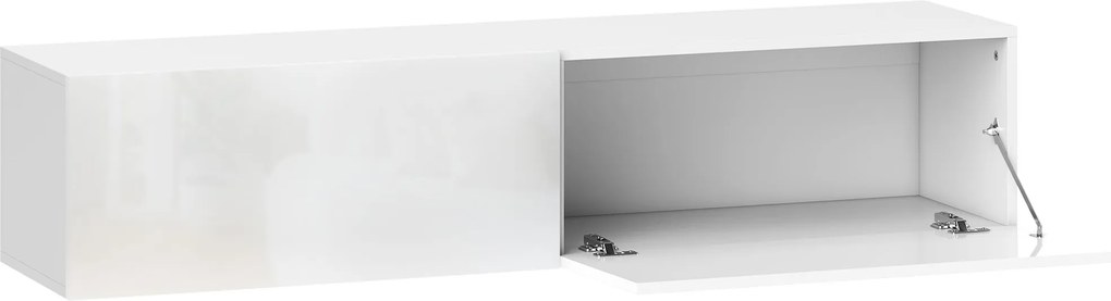 HOMCOM Dulap TV Suspendat pentru Televizoare de 45"-55"-65" cu 2 Dulapuri, Alb | Aosom Romania