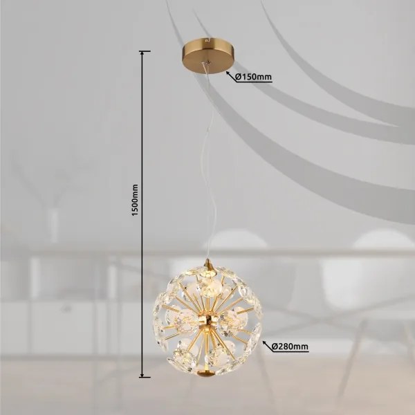 Globo 16047H - Lustru LED suspendat pe cablu VIRINA LED/12W/230V 3000K auriu