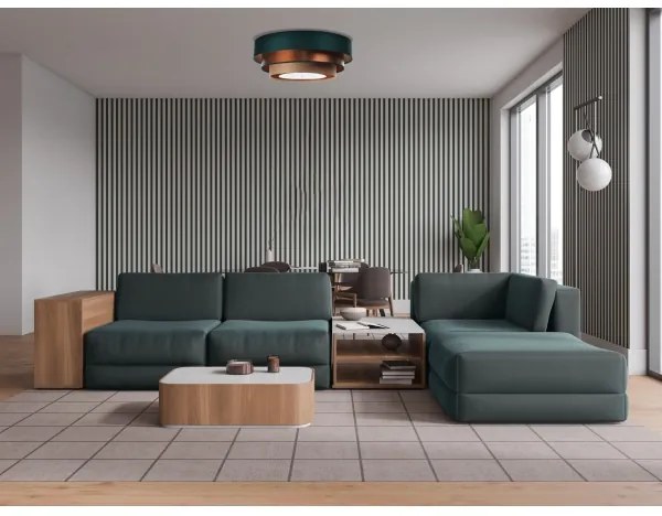 Lustr TRINITI 2xE27/60W/230V verde/cupru/maro