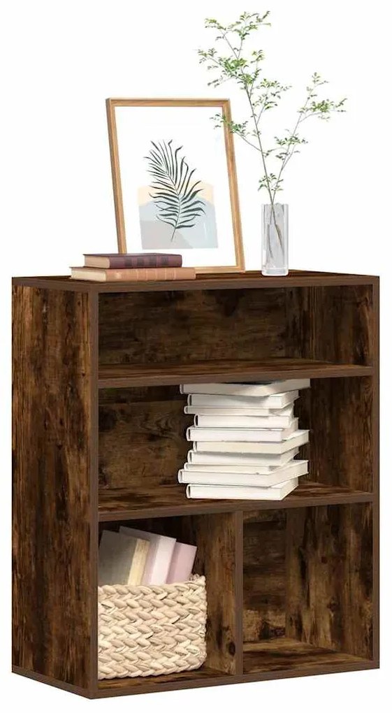 vidaXL Bibliotecă, stejar fumuriu, 60x30x71,5 cm, lemn prelucrat