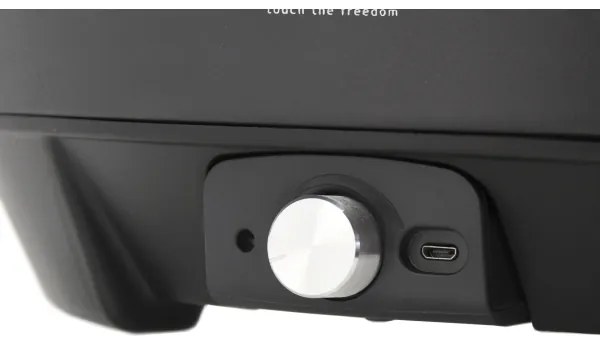 Grătar de masă cu cărbuni 4xAA/USB negru