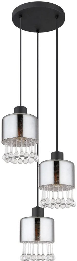 Lustra 3L design modern Hendry negru
