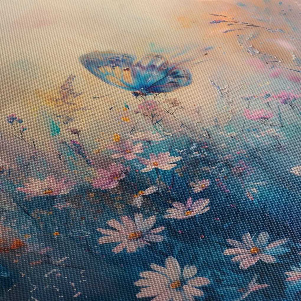 Tablou - Pajiște cu Fluture (150x105 cm)