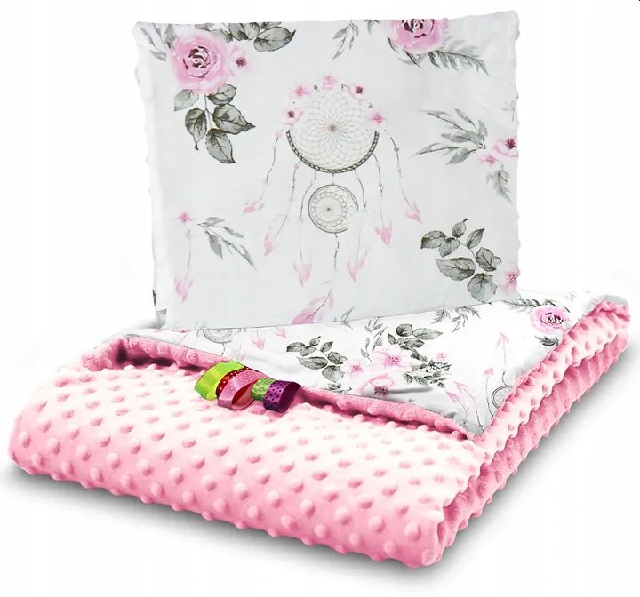 ShopJK PĂTURĂ PENTRU CĂRUCIOR CU PERNĂ PRINCĂTORI DE VISE 75x100 CM