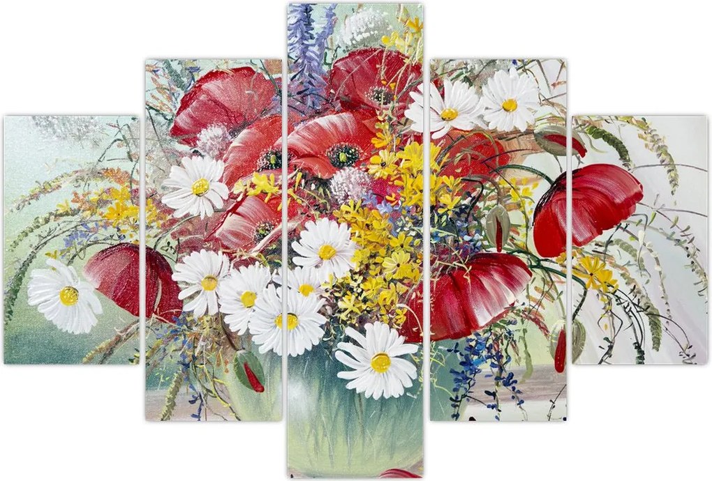 Tablou - Vază cu flori sălbatice (150x105 cm)