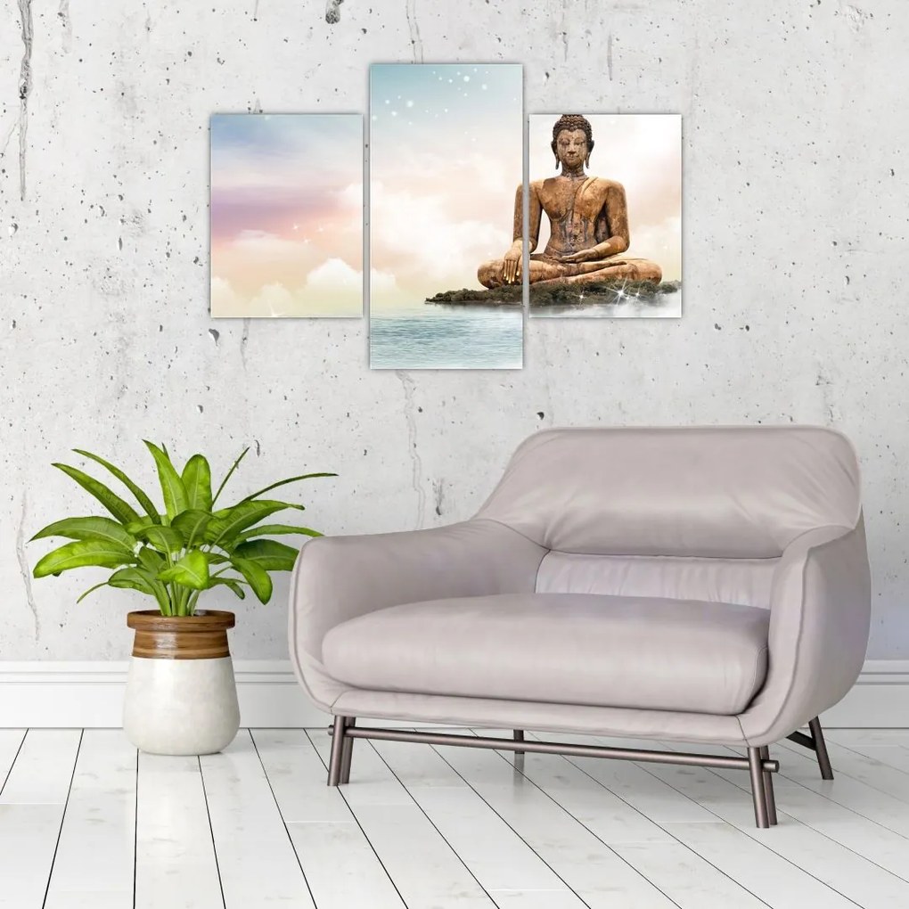 Tablou - Buddha care supraveghează pământul (90x60 cm)