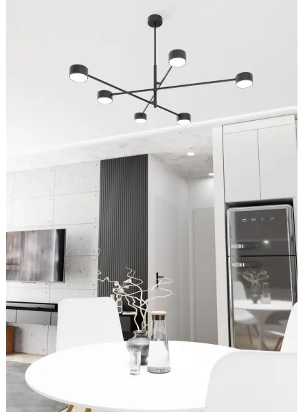 Lustră pe cablu NATSU 6xGX53/12W/230V negru