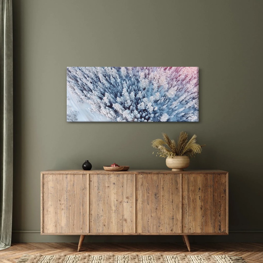 Tablou cu copaci înzăpeziți (120x50 cm)