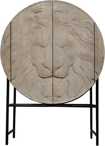 Bufet Elegant din Lemn de Mango, Albit, LION 140cm 3D