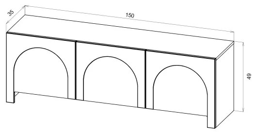 Comodă TV NIO albă