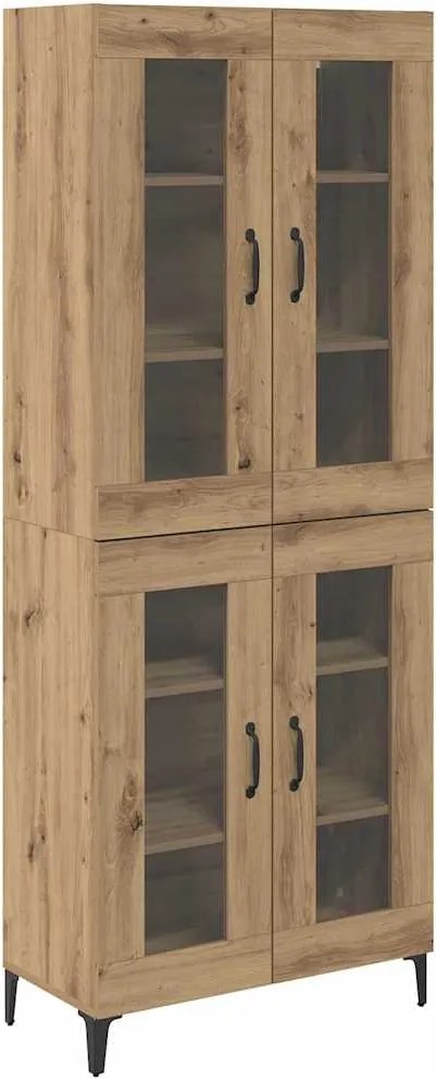 vidaXL Bufet Stejar Artizanal 69,5 x 34 x 180 cm Lemn compozit