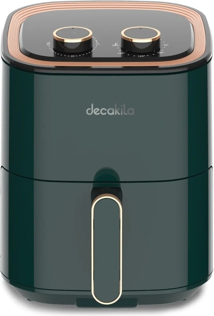 Friteuza cu aer cald capacitate 3.5 L Decakila, 1400W, gatire fara ulei, termostat reglabil 80-200˚C, timer reglabil 30 de min KEEC036V