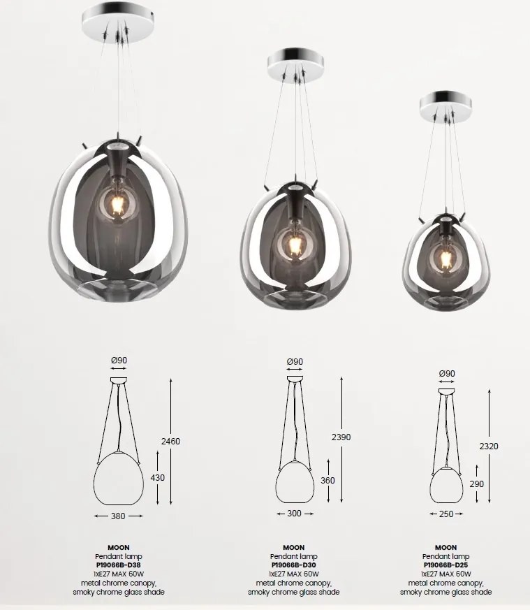 Lustra, Pendul ultra modern, diametru 25cm MOON