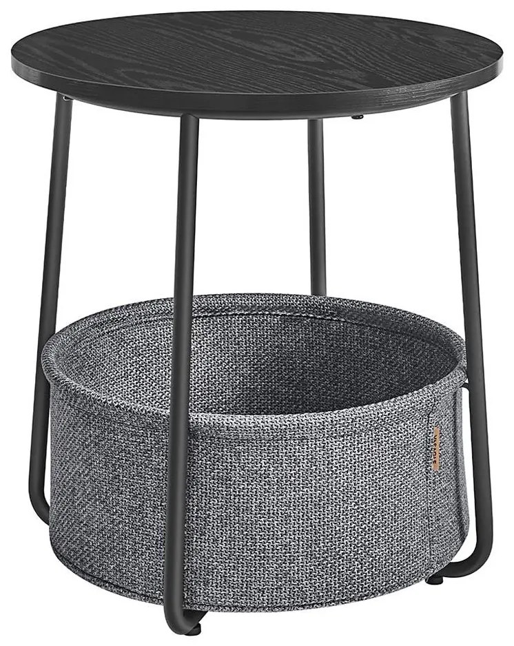 Măsuță laterală NOIRA, negru/gri