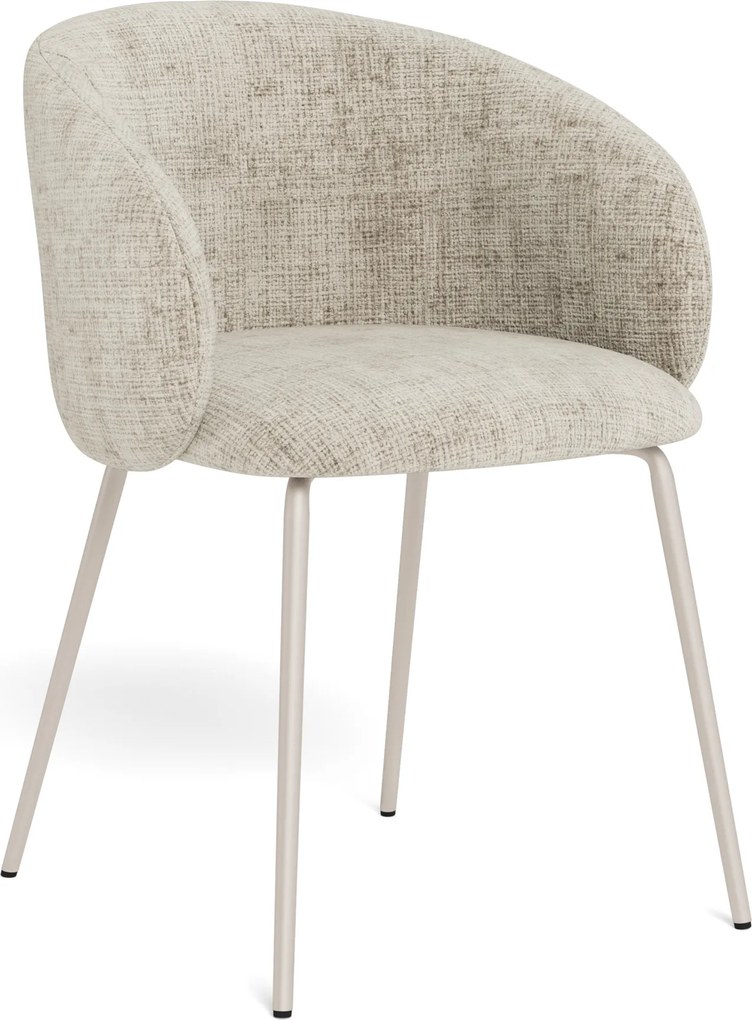 MAZZONI EXPORT CLARA Bej (țesătură Juto 4)/picioare bej-gri (cașmir) - SCAUN MODERN ADÂNC TAPIȚAT PENTRU SALON/LIVING/BIROU LOFT