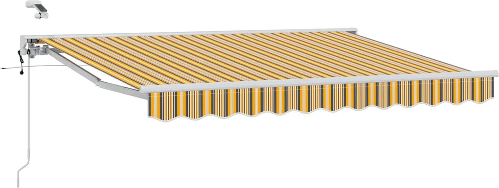 vidaXL Cort electric retractabil Galben și gri 3 x 2,5 m