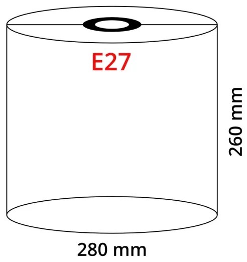 Abajur pentru lustră Globo E27 d. 28 cm