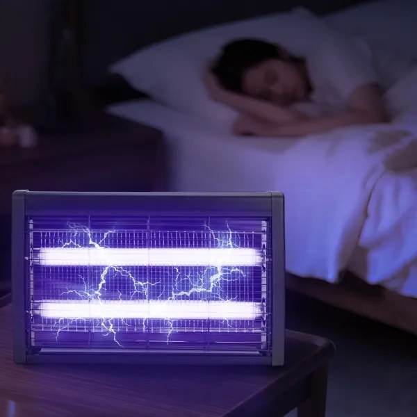 Brilagi - Capcană electrică pentru insecte 2 x UV / 10 W / 230 V, 60 m², neagră