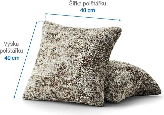 Gaico Huse bielastice MARMO bej feţe de pernă 2 buc (40 x 40 cm)