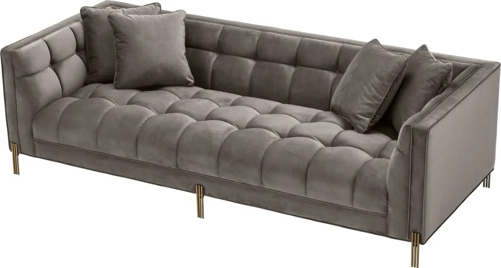 Canapea eleganta design LUX Sienna, catifea gri 113187 HZ